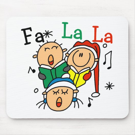 クリスマス・キャロルのTシャツとギフトを歌う マウスパッド (正面)