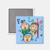 クリスマス・キャロルのTシャツとギフトを歌う マグネット (正面/裏面)