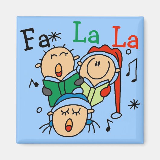 クリスマス・キャロルのTシャツとギフトを歌う マグネット (正面)