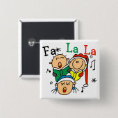 クリスマス・キャロルのTシャツとギフトを歌う 缶バッジ (正面&裏面)