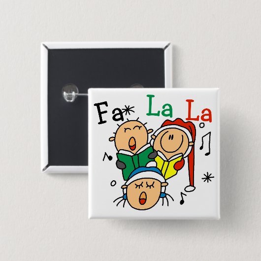 クリスマス・キャロルのTシャツとギフトを歌う 缶バッジ (正面&裏面)