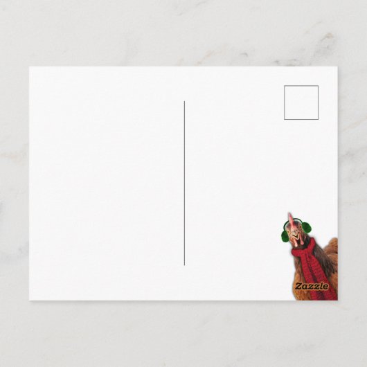 クリスマス・キャロルを歌う鶏 ポストカード (裏面)