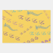 クリスマス・キャロルテーマ – ラ、ラ、ラ、 ラッピングペーパーシート (正面2)