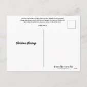 クリスマス・キャロル子猫かわいい動物クリスチャン シーズンポストカード (裏面)