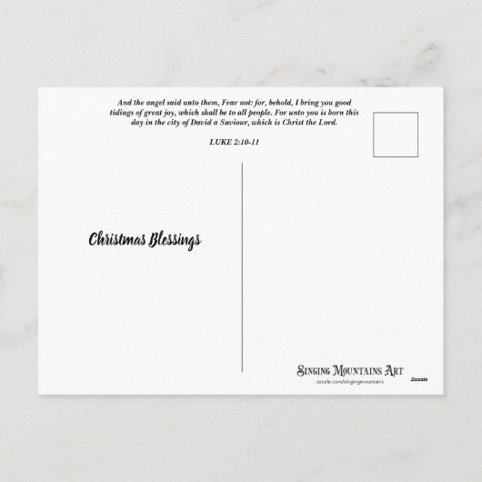 クリスマス・キャロル子猫かわいい動物クリスチャン シーズンポストカード (裏面)