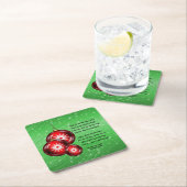 クリスマス・キャロル歌詞ハーク・ヘラルド・エンジェルス スクエアペーパーコースター (インサイチュ)