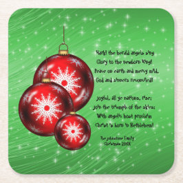 クリスマス・キャロル歌詞ハーク・ヘラルド・エンジェルス スクエアペーパーコースター