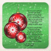 クリスマス・キャロル歌詞God Rest – 紳士 スクエアペーパーコースター (正面)