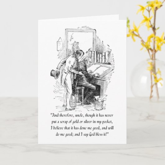 クリスマス・キャロル カード (黄色い花)