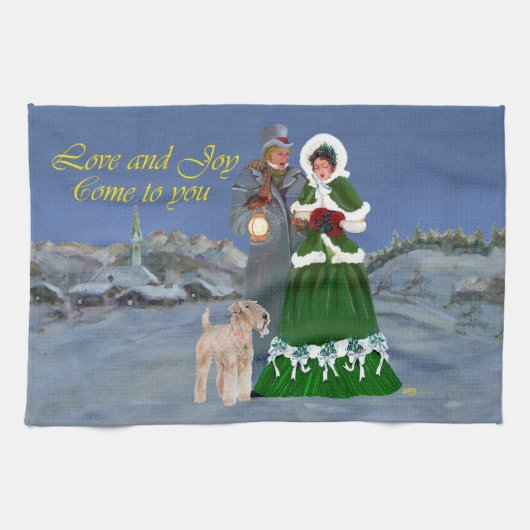 クリスマス・キャロル キッチンタオル (横)