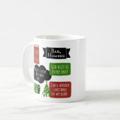 クリスマス・キャロル・スクルージをパーソナライズされたディケンズ コーヒーマグカップ (正面左)