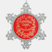 クリスマス・キャロル | スノーフレークピューターオーナメント (正面)