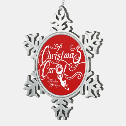 クリスマス・キャロル スノーフレークピューターオーナメント (右)