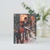 クリスマス・キャロル:事務員と子供 ポストカード (スタンド正面)