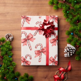 クリスマス キャンディケイン ラッピングペーパー