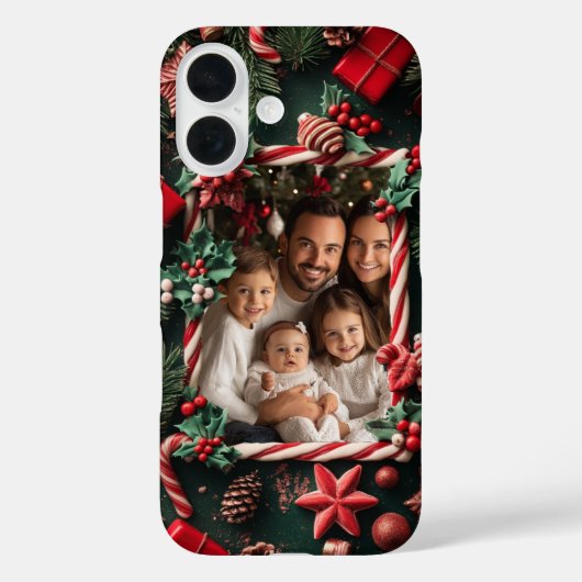クリスマス キャンディケーン カスタム 写真入り Case-Mate iPhoneケース (裏面)