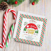 クリスマス キャンディケーン ペパーミント 赤 緑 パーティー 招待状
