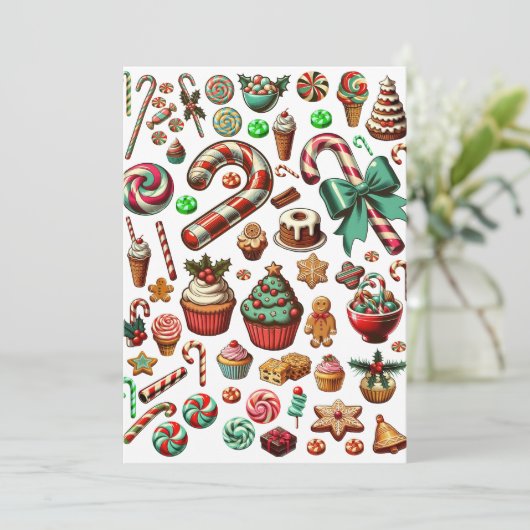 クリスマス キャンディーとスイート トリートのクリップアート (スタンド正面)