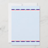 クリスマス キャンディーキャン ブルー 招待状 (裏面)