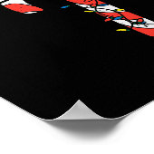 クリスマス・キャンディー・ケイン・サンタクリスマスキッズ幼児の若者 ポスター (角)