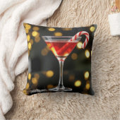クリスマス キャンディー ケーン カクテル クッション (ブランケット)