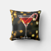 クリスマス キャンディー ケーン カクテル クッション (正面)