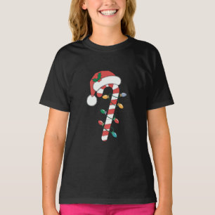 クリスマス キャンディ ケイン サンタ Xmas キッズ Tシャツ