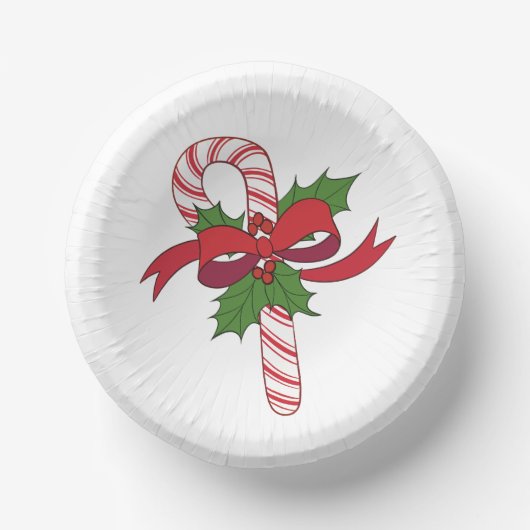クリスマス キャンディ ケイン ペーパーボウル (正面)