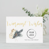 クリスマス・キャンドル事業を心よりお願い 箔シーズンカード (立ち正面)