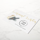 クリスマス・キャンドル事業を心よりお願い 箔シーズンカード (回転した状態)