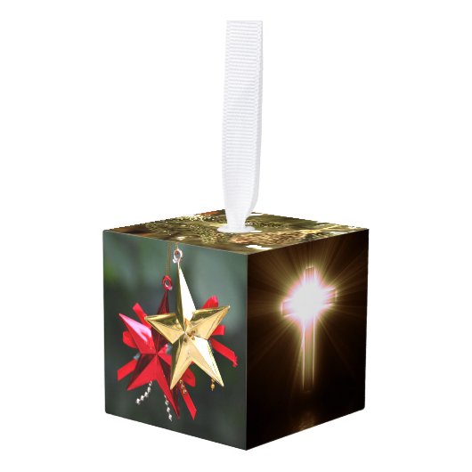 クリスマス キューブオーナメント (正面アングル)
