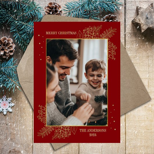 クリスマス・キリスト教カトリック出生家族写真 シーズンカード