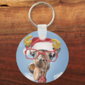 クリスマス・キリン キーホルダー (正面)