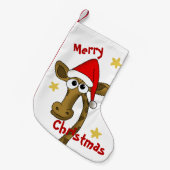 クリスマス・キリン スモールクリスマスストッキング (正面 (吊り時))