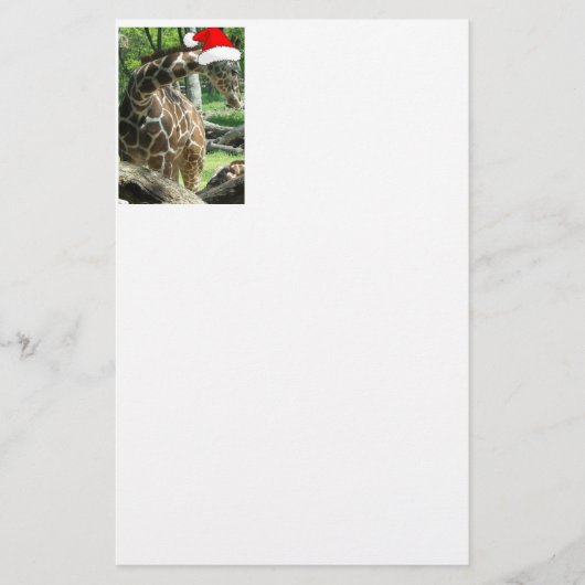 クリスマス・キリン 便箋 (正面)