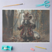 クリスマス・キング・ラクーン・デコパージュ 薄葉紙 (クラフト)