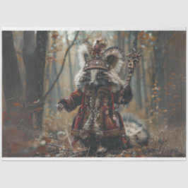 クリスマス・キング・ラクーン・デコパージュ 薄葉紙