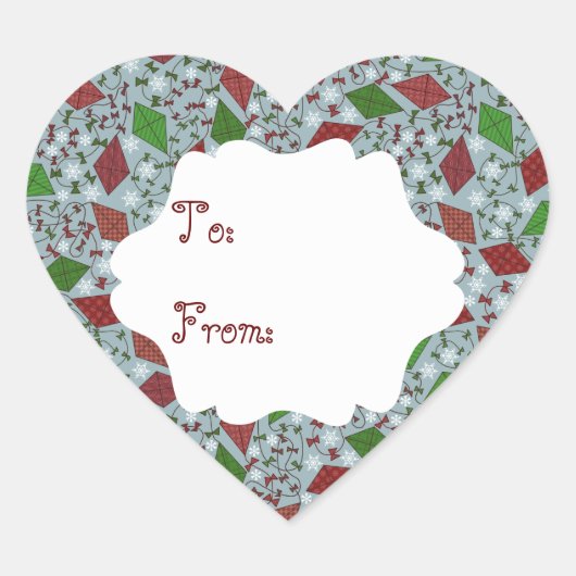 クリスマス·キート，贈り物のシール ハートシール (正面)