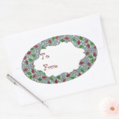 クリスマス·キート，贈り物のシール 楕円形シール (封筒)