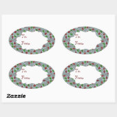 クリスマス·キート，贈り物のシール 楕円形シール (シート)