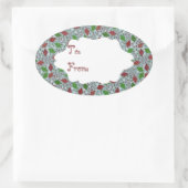 クリスマス·キート，贈り物のシール 楕円形シール (バッグ)