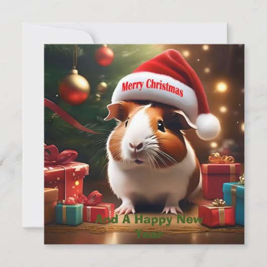 クリスマス・ギニア豚の挨拶 (正面)