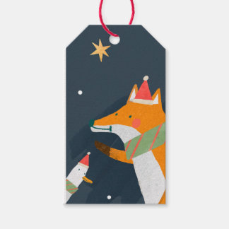 クリスマス ギフタグ キツネとアヒル ギフトタグ