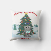 クリスマス・ギフトカスタマイズフパーソナライズされたァミリ クッション (裏面)