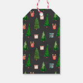 クリスマス ギフトタグ | かわいいノームとサンタクロース (裏面)