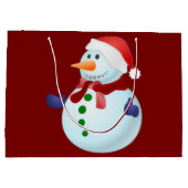 クリスマス ギフトバッグ 雪だるま (裏面)