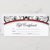 クリスマス ギフト券 ダイヤモンド ダマスク柄 (裏面)