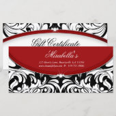 クリスマス ギフト券 ダイヤモンド ダマスク柄 (正面/裏面)