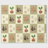 クリスマス ギフト包装紙 ラッピングペーパー (フラット)