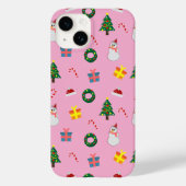クリスマス ギフト - かわいいホリデー柄の雪だるま Case-Mate iPhoneケース (裏面)